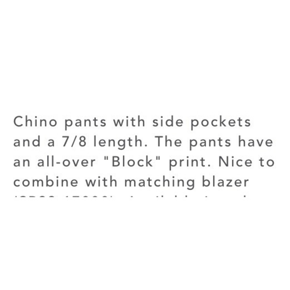 Esqualo Tan White Geometric Block Print Chino Pants 7/8 Cropped Trousers Women 6 - Picture 6 of 12